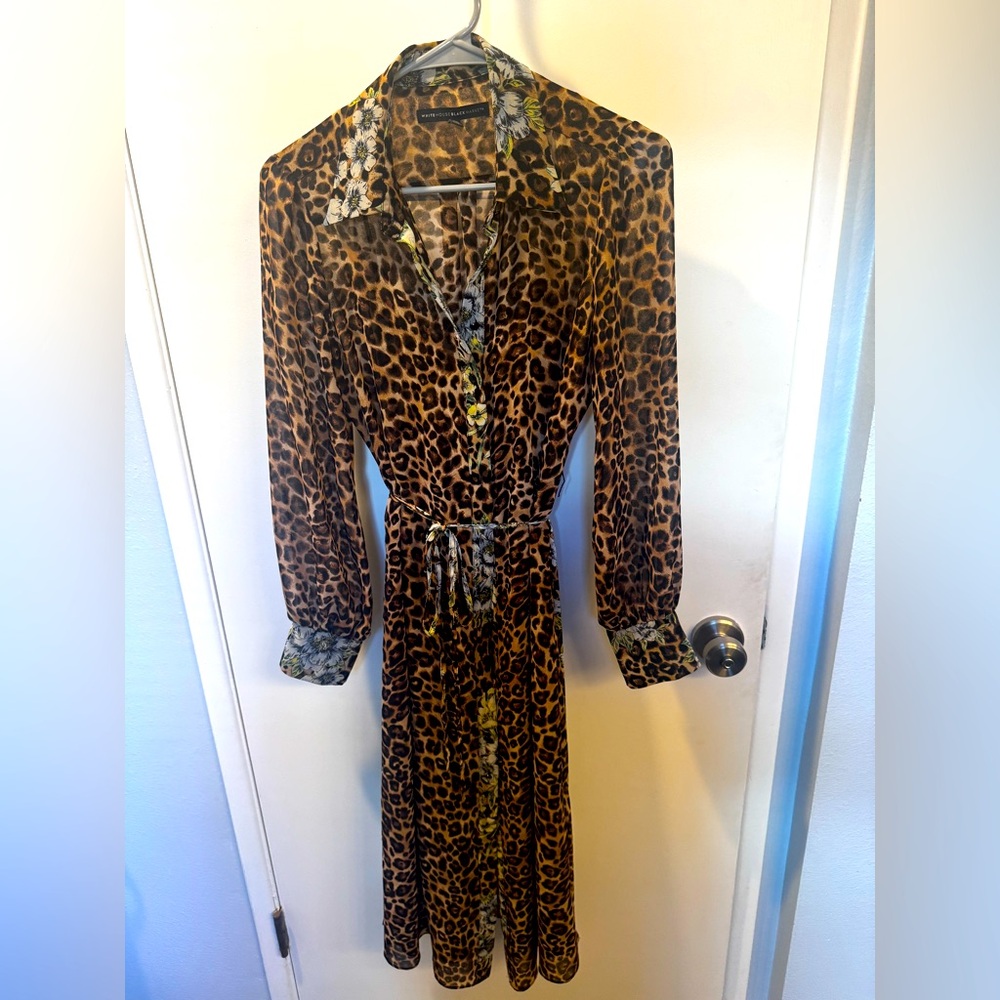 Like new leopard print long sleeve dress